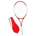 thumbnail image 3 of Raqueta de tenis para mujer y hombre, duradera, ligera, portátil, preencordada, mango cómodo, aleación de aluminio, nailon, agarre resistente al desga Rojo, 3 of 8