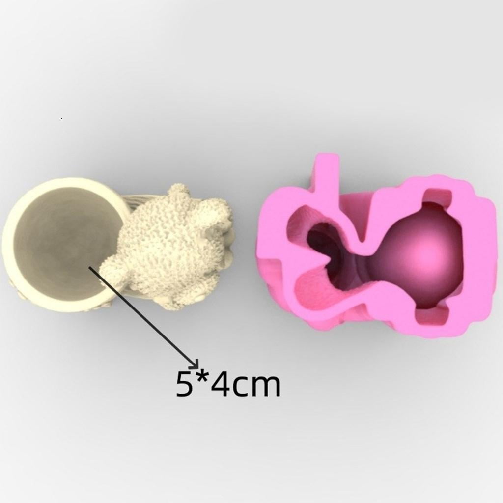 Osdhezcn 3D Bear Silicone Mould for Flower Pots Mold Concrete Cement Epoxy Resin Molds