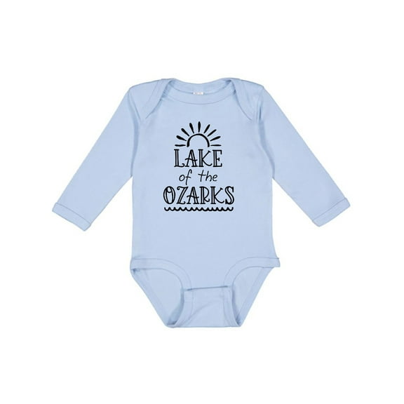 Inktastic Lake of the Ozarks Sun and Lake Boys or Girls Long Sleeve Baby Bodysuit