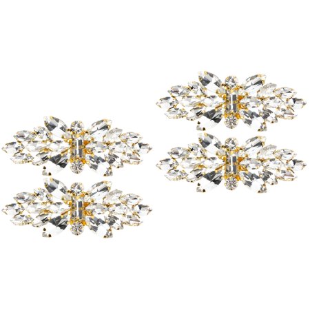 

4 pcs Shoe Clips Wedding Bridal Shoe Accessories Rhinestone Shoe Clip Decorations