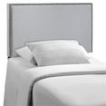 thumbnail image 4 of Hawthorne Collections Modern Fabric Upholstered Twin Panel Headboard in Sky Gray, 4 of 5