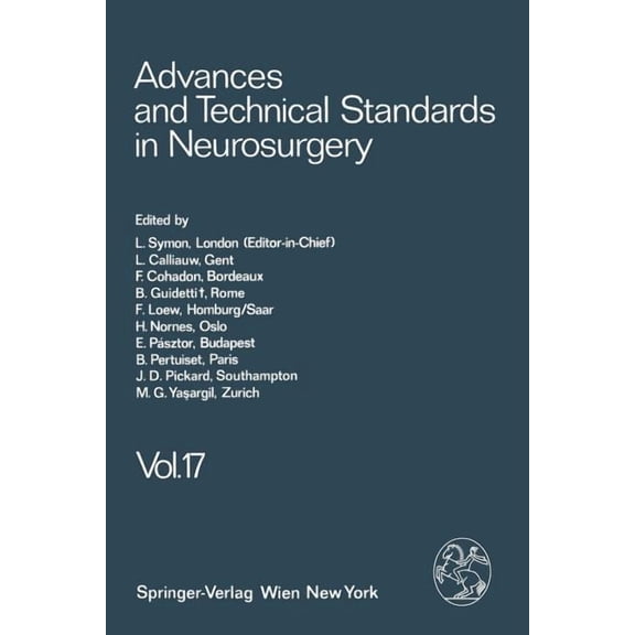 Advances and Technical Standards in Neur Advances and Technical Standards in Neurosurgery, Book 17, (Paperback)