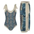 thumbnail image 1 of Aayomet Plus Size Swimsuit for Women Slimming Ruffle Swimsuit One Piece Lace Swimwear,Beige L, 1 of 4