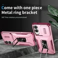 thumbnail image 3 of Allytechgroup Samsung Galaxy S25 Edge Case, Sliding Camera Lens Cover Military Grade Protection Stand Bracket Bumper Rugged TPU PC Phone Case for Samsung Galaxy S25 Edge, Pink, 3 of 8