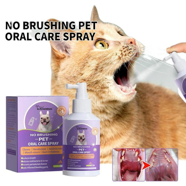 Teeth Cleaning Spray for Dogs & Cats Pet Oral Bad Breath Plaque Remover Spray