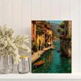 thumbnail image 2 of Portofino Italy Canvas Print, Scenic Coastal Village Painting, Italian Tropical Beach Style Wall Decor, 2 of 8