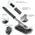 thumbnail image 3 of Ventas promocionales Cepillo para barbacoa, Cepillo de limpieza para barbacoa con raspador, 18 pulgadas de largo, cerdas de acero inoxidable, para parrilla de gas, carbón, eléctric, 3 of 5