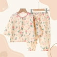 thumbnail image 2 of Baby Kids Clothes Cartoon Thin Pajamas Set Long Sleeve Baby Summer Homewear Clothes Sleepwear 4 Piece Set Baby 24 Month Girl Outfits Girl Clothes 5t 4 Girls Nightgown Christmas Pajamas Girls Size 8, 2 of 3