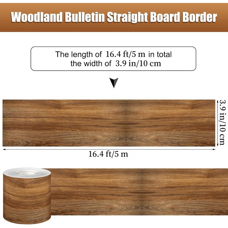FEILAYS Peel And Stick Wood Grain Wallpaper Border - Waterproof PVC, 1.96" X 393" (Willow Wood) 7 thumbnail image