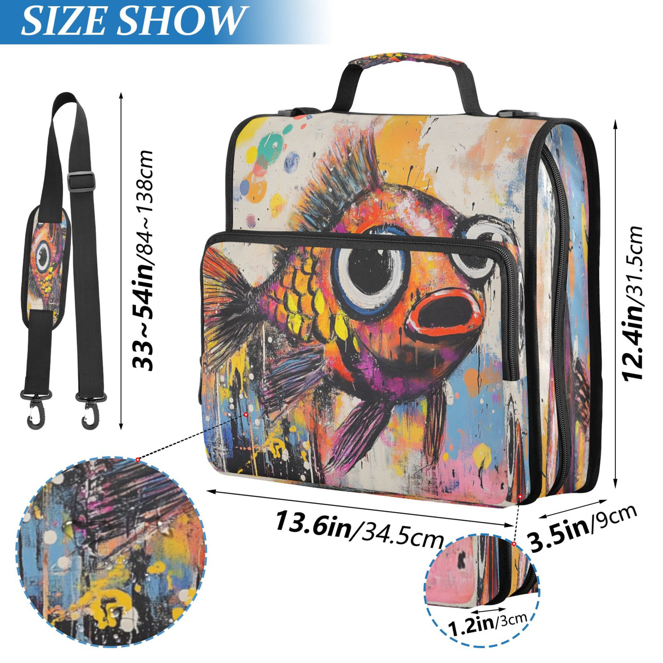 YAZAOO Zipper Binder trapper keeper Documents Organized Design Whimsical Wonder Printed