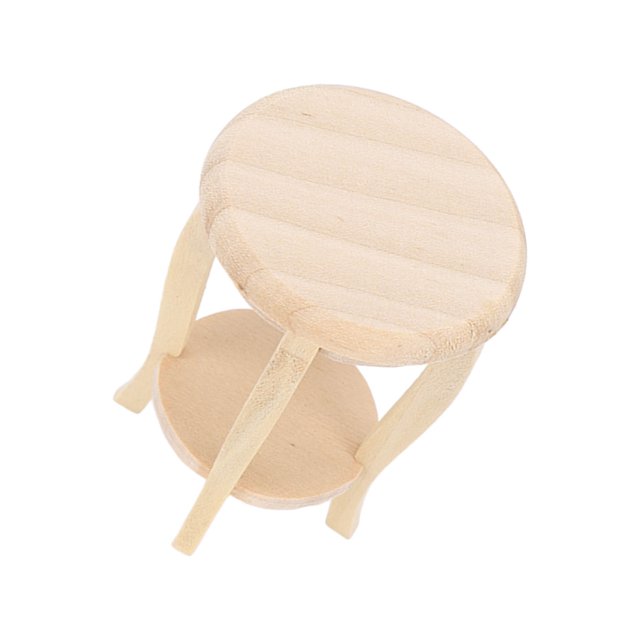 Dollhouse Round Stool, 1:12 Dollhouse Small Stool Vintage Simulation For Kids