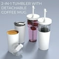 thumbnail image 3 of ASOBU Marina See-Through Triton Tumbler with Flexible Straw (White), ICT400W, 3 of 3