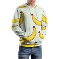 thumbnail image 5 of Yellow Banana Pattern Men's Women Vintage 3D Hooded Sweatshirt - All-Season Loose Fit Streetwear, 5 of 6