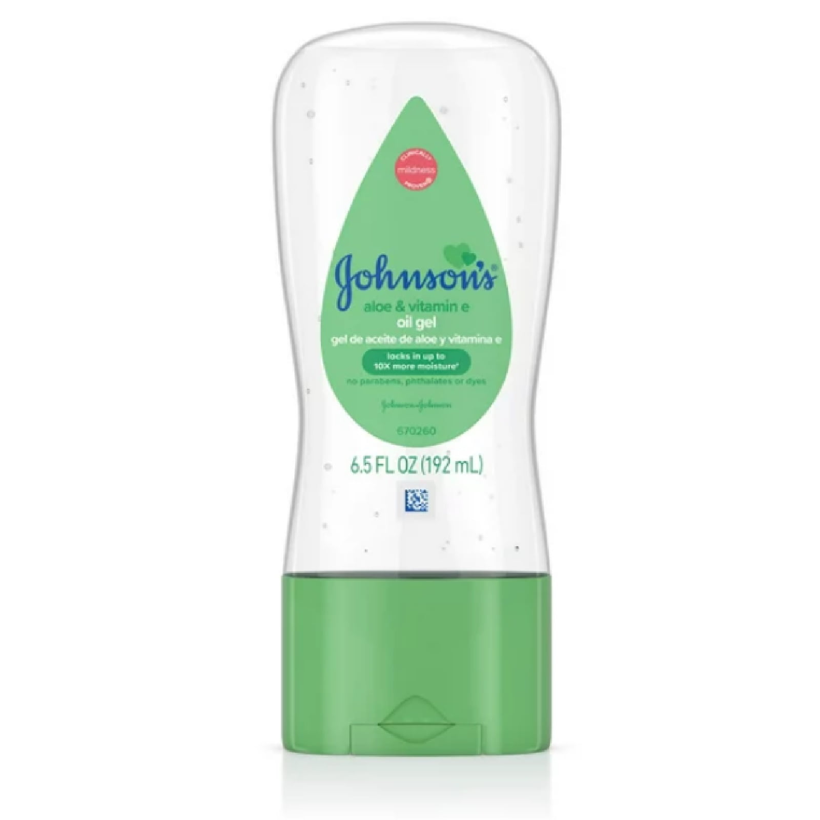 Johnson's Baby Body Oil Gel W/ Aloe Vera & Vitamin E Hypoallergenic, 6.5oz