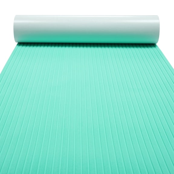 Unique Bargains Self-Adhesive 48.03"Lx15.75"W Boat Flooring Strip Cut EVA Foam Sheet Non-Slip Traction Pad for Boats Decking Surfboard Paddle Board Seafoam Green