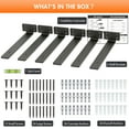 thumbnail image 4 of 6 Pack Shelf Bracket 12 inch Long, Yeabett Floating Shelves Brackets(1/5"-Thick), Black Coated Metal Wall Shelf Support Brackets with 160 lb. Load Capacity, 4 of 8