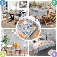 thumbnail image 4 of Pioneer Flower Floral Print Pattern Square Tablecloth,Waterproof Square Table Cover,Wipeable Spillproof Washable Table Cover for Home Kitchen Party Decor 60"x60"(152x152cm), 4 of 6