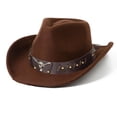 thumbnail image 1 of Sombrero de vaquero Italy Western Classic Fedora para hombre y mujer, 1 of 4