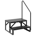 thumbnail image 1 of RV Steps with Handrail, RV Step Stool, Portable Pool Ladder, Heavy Duty Ladder Shelf Outdoor Mobile Home Stairs for Camper/Porch/SPA Pool/Pet Stairs, 1 of 6