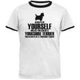 thumbnail image 1 of Always Be Yourself Yorkshire Terrier Mens Ringer T Shirt White-Black LG, 1 of 1