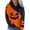 Grey, variant on Women Hoodies Halloween Vintage Colorblock Pumpkin Print Sweatshirt Long Sleeve Drawstring Pullover Tops Cozy Apparel Black L