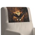 thumbnail image 7 of TSOVTHRID Eagle Cross Flame Brown Print Headrest Covers for Recliners Waterproof Sofa Headrest Protector for Recliner Chair Couch Stain Resistant Furniture Protector 17x27 in, 1 Piece, 7 of 7