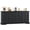 Black, variant on VVFLU 70.2" W Buffet Cabinet with 4-Doors, Farmhouse Credenza Sideboard with Adjustable Shelves for Kitchen Dining Room, Grey