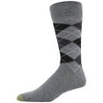 thumbnail image 2 of Men's Gold Toe 3715S Campbell Argyle Crew Socks - 6 Pack (Grey/Black/Charcoal O/S), 2 of 3