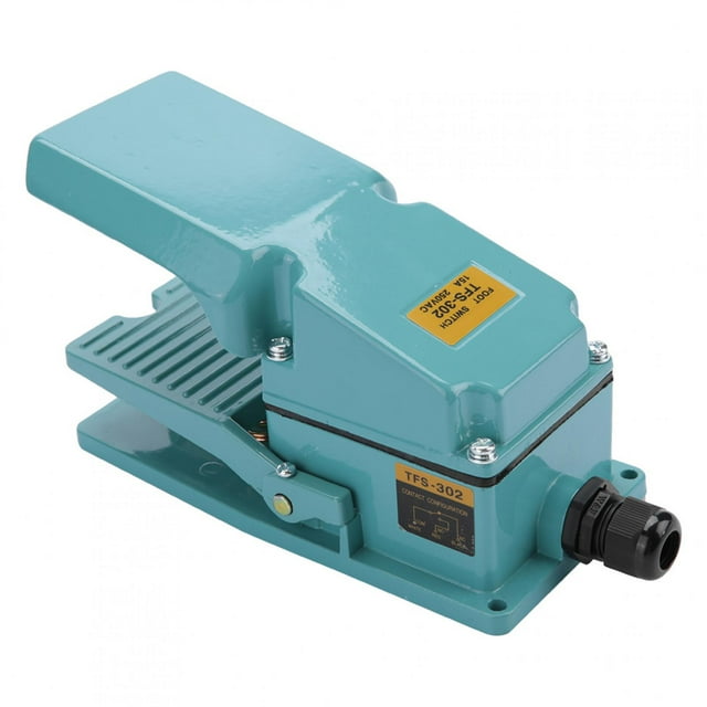 Electric Foot Switch, Aluminum Professional Foot Pedal Switch, Momentary For Instrument Textile Equipment Printing Device Welding Device