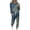 Bleu4, variante sur CHOK Ensemble de Sport pour Femmes Manches Longues Patchwork Couleur avec Pantalon de Survêtement Confortable et Ample Tendance Automne Hiver (Très Grand Rose)