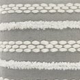 thumbnail image 4 of Ox Bay 20" x 20" Hand-Woven Gray/ White Geometric Resistant Polyester Pillow Cover, 4 of 9