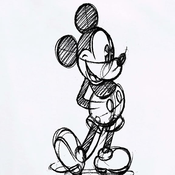 Mickey & Friends - Mickey Sketch - Women's Short Sleeve Graphic T-Shirt