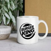 White Mug Fad Burger King Logo Black