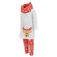 thumbnail image 2 of Unique Baby Girls 3 Piece Christmas Reindeer Legging Set White (10, White), 2 of 5