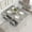 Washed Gray + White Tube, variant on 5 Piece Dining Set,Modern Kitchen Table Furniture,Dinette,Compact Space-Saving Wooden Square Table and Chair Breakfast Table Set for Home or Commercial Dining Room