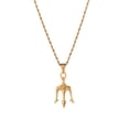 thumbnail image 1 of Collar Colgante Tridente Oro CRUZE Hipoalergénico Resistente al agua, 1 of 3