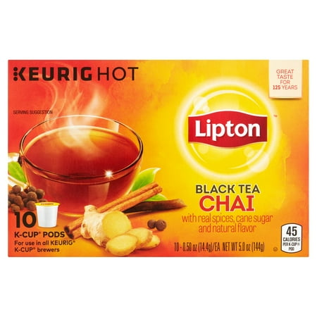 Lipton Chai Black Tea K Cups, 10 ct - Walmart.com