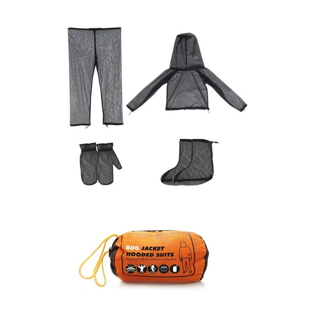 Yuarrent Ropa transpirable a prueba de insectos para actividades al aire libre, pesca y aventura. Ropa protectora. Escalada negro XL