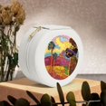 thumbnail image 6 of Yiaed Beautiful African Woman Print Travel Jewelry Case Bridesmaid Gift Boxes Jewelry Travel Organizer Small Round Jewelry Box Mini Storage-White, 6 of 7