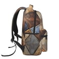 thumbnail image 3 of Rocae Rustic Tile Pattern Print Lightweight Casual Backpack Travel Hiking Backpack Carry on Laptop Backpack, 3 of 5