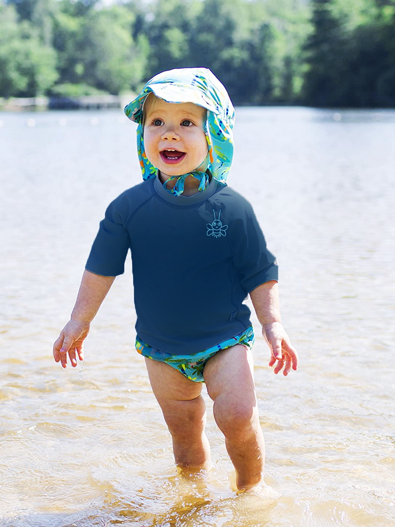 Shark Baby Rash Guard, Sun Protective Swim Shirt (Sizes 6M5T