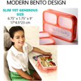 thumbnail image 2 of wqlpp-Bento Lunch-Box for Adults, Women | Bento-Box Lunch-Boxes with 3 Compartments | Container for Big Kids Teens, Work and School | Eco-Friendly Leakproof Divided Containers | Coral - Orange, 2 of 4