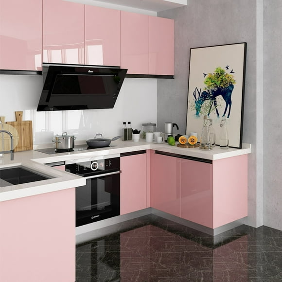 Cqxid Stickers Under $15 Pink Wallpaper Peel And Stick Contact Paper For Countertops Glitter Pink Counter Top Covers Self Adhesive Removable Wallpaper For Teen Girl Bedroom Cabinets