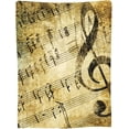 thumbnail image 3 of Vintage Music Musical Note Throw Blanket Super Soft Warm Bed Blankets for Couch Bedroom Sofa Office Car, All Season Cozy Flannel Plush Blanket for Girls Boys Adults, 50"X40", 3 of 6
