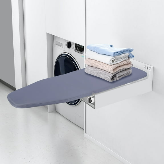 Retractable Ironing Board Closet Folding 180° Rotation Pull-Out Stow Away Mat