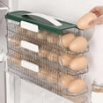 thumbnail image 3 of Primegos Refrigerator Egg Storage Box Automatic Rolling Egg Organizer Transparent Stackable Egg Dispenser with Lid, 3 of 8