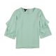 thumbnail image 2 of Alfani Blusa con volantes y cremallera trasera para mujer, verde, grande Alfani  con volantes, 2 of 2