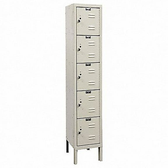 Hallowell Box Lockr,Lvred,1 Wide, 5 Tier,Tan  U1286-5A-PT