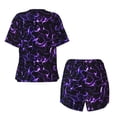 thumbnail image 5 of Picia Galaxy Lightning Pajamas Sets for Women Soft Short-Sleeved Pjs with Lounge Shorts Two Piece Sleepwear-3X-Large, 5 of 9