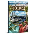 thumbnail image 1 of Tampa, Florida - Montage - Lantern Press Artwork (12x18 Gallery Wrapped Stretched Canvas), 1 of 8